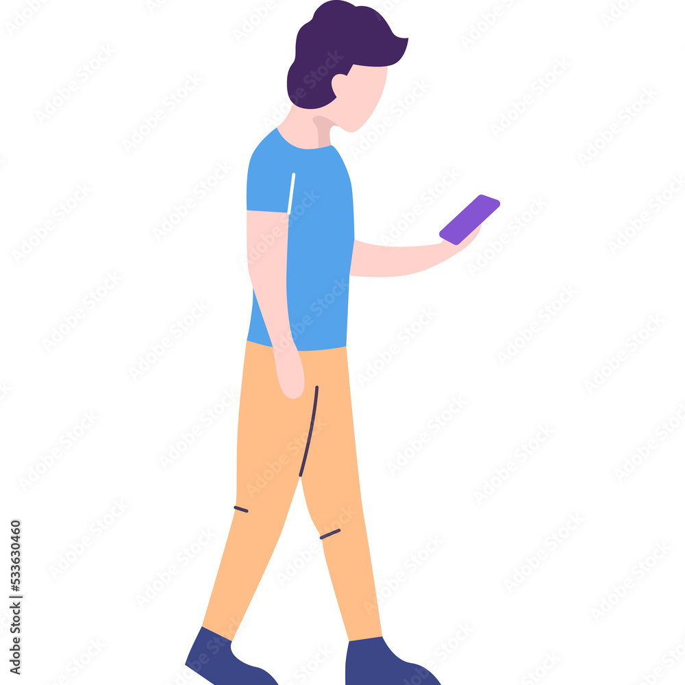 Man chatting by phone vector icon isolated