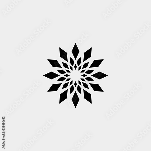 Simple luxury abstract sun logo design