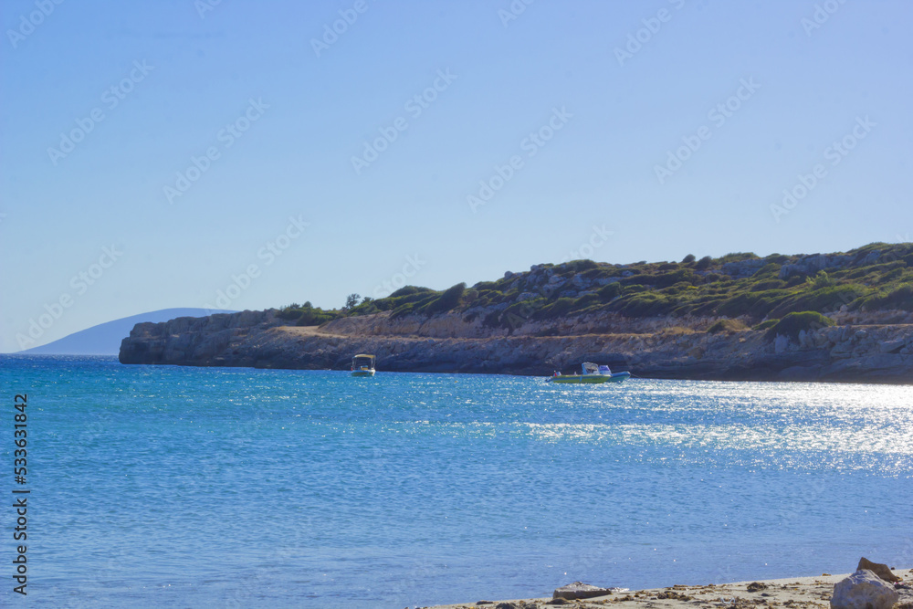 View of beautiful beach in summer View of beautiful beach in summer