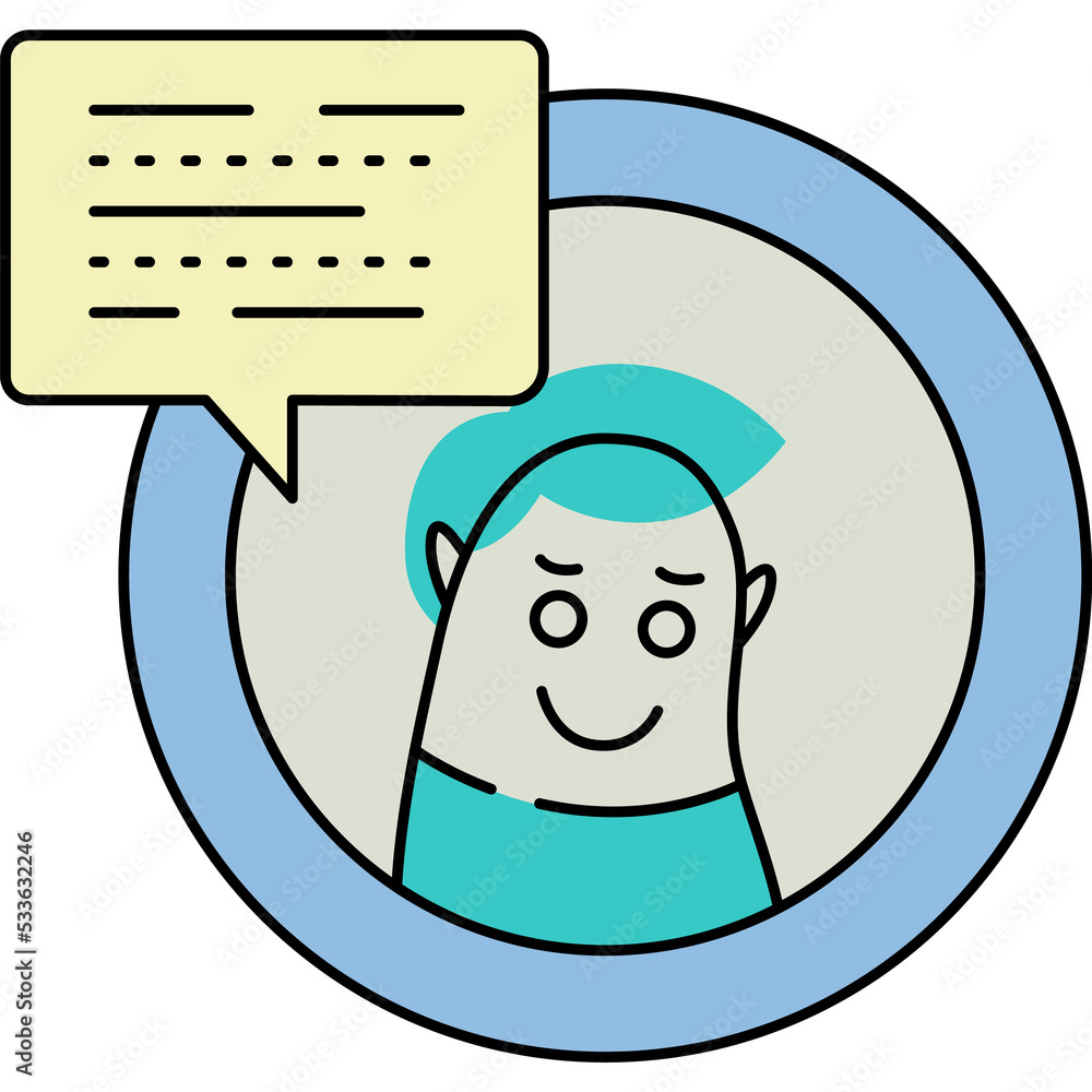 Funny character talk vector web communication icon Funny character talk vector web communication icon