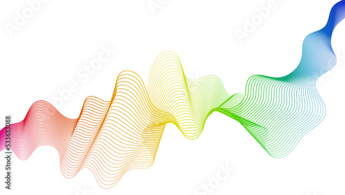 Abstract backdrop with wave gradient lines