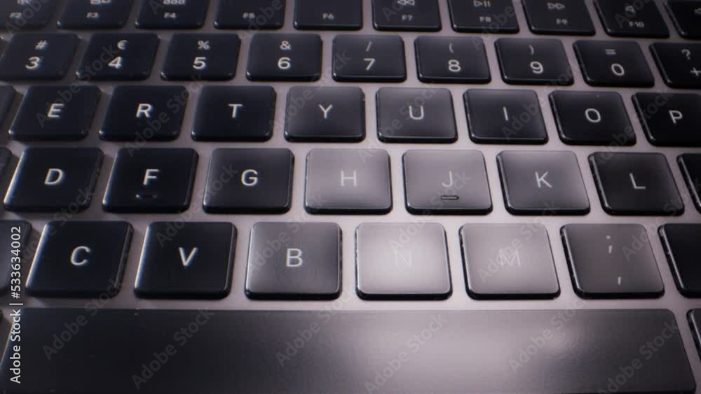 Close-up of Buttons of Black Laptop Keyboard Close-up of Buttons of Black Laptop Keyboard
