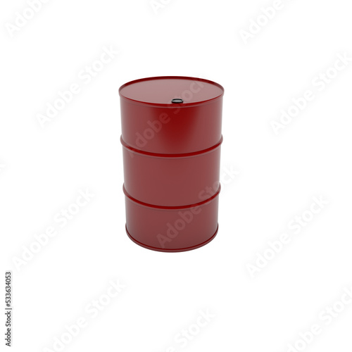 Oil barrel. 3D rendering.