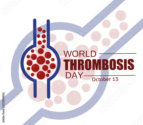 world thrombosis day october 13 vector illustration