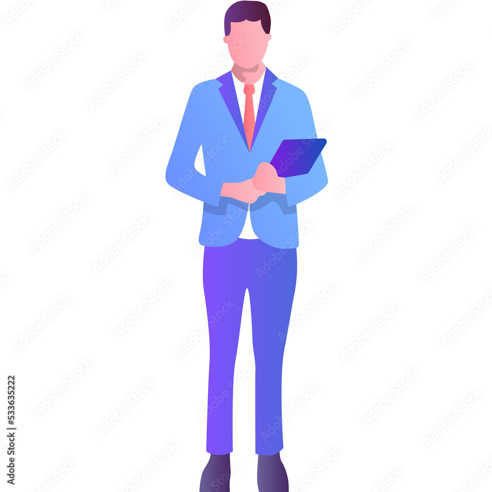 Man manager vector icon office manager on white Man manager vector icon office manager on white
