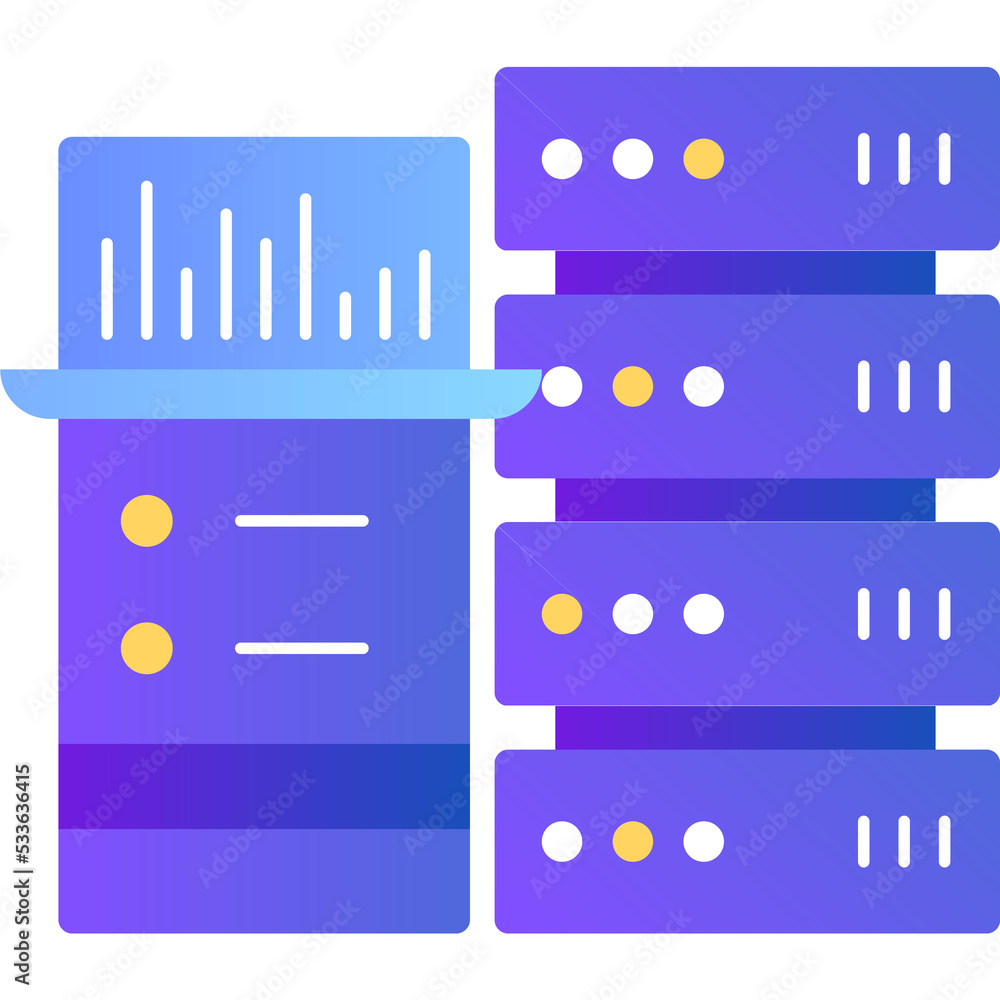 Blockchain server vector icon data network cloud Blockchain server vector icon data network cloud
