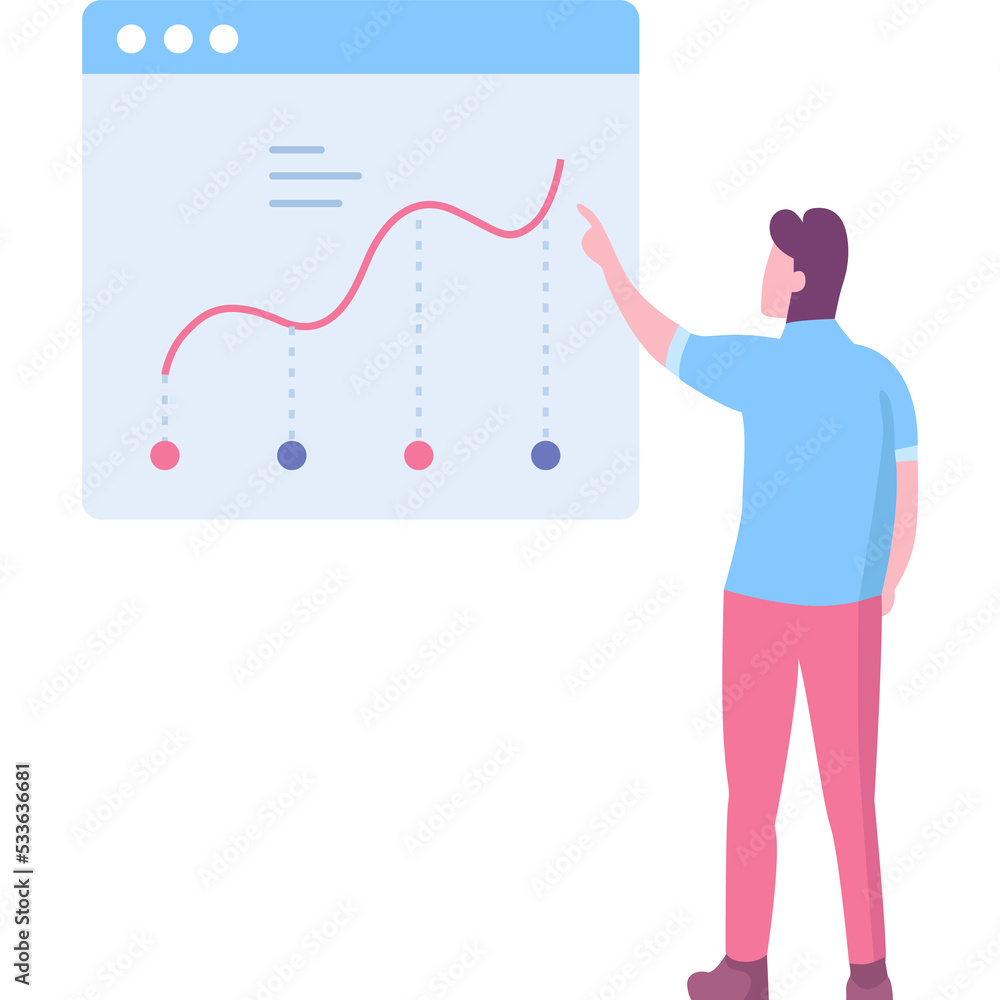 Business data analysis flat vector icon isolated Business data analysis flat vector icon isolated