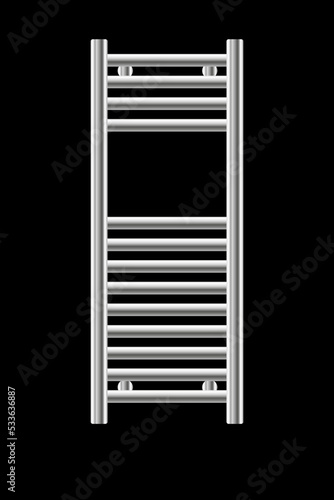 towel dryer wall heater. illustration.isolated on black