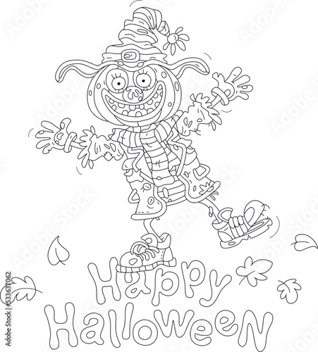 Happy Halloween card of a f...