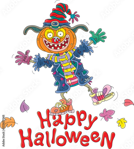 Happy Halloween card of a f...
