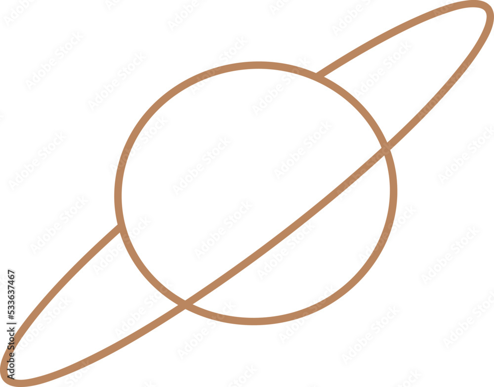 Saturn planet with circle lined icon Saturn planet with circle lined icon