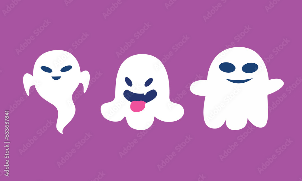 cute ghost vector flat design cute ghost vector flat design