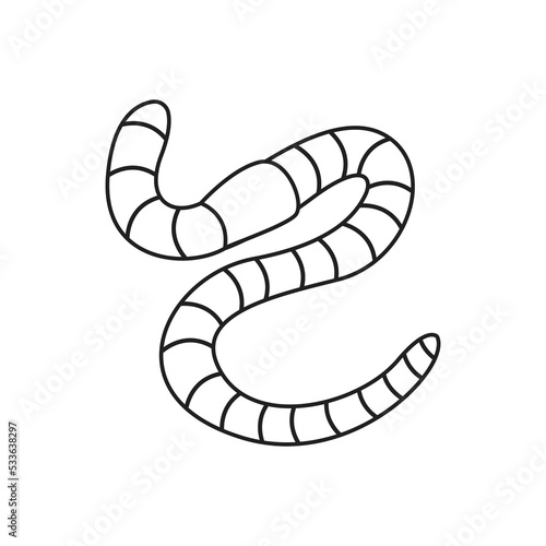 worm line icon vector symbol