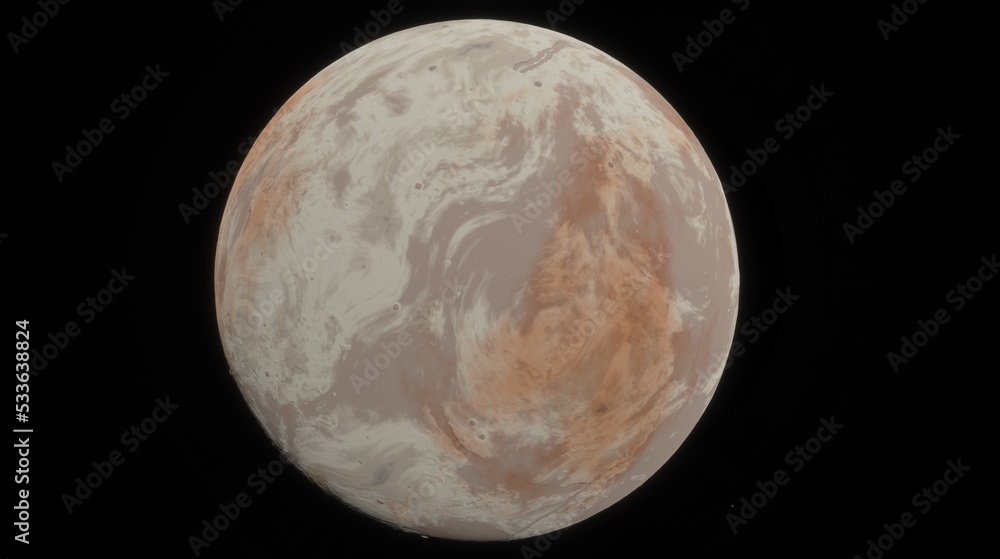 Fantasy is an abstract planet in space against the background of stars and galaxies. 3d illustration Fantasy is an abstract planet in space against the background of stars and galaxies. 3d illustration