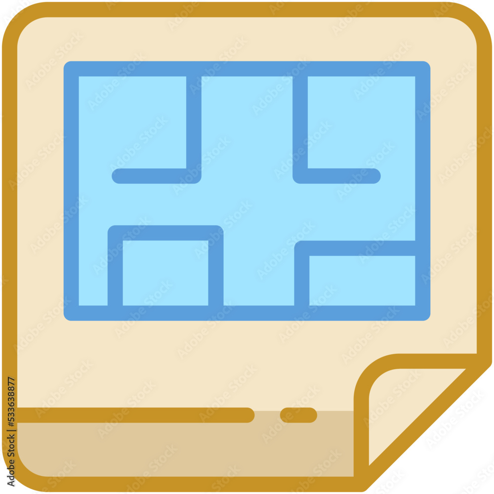 Obraz premium Blueprint Vector Icon