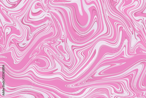 Seamless abstraction with marble effect, pink abstract texture, watercolor marbling pattern. Colorful liquid paint background. Good for fabric, gift wrapping. Unique trendy ink waves, stone vortices.