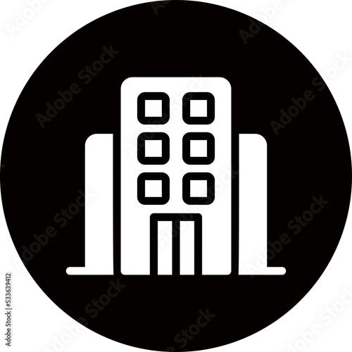 hospital glyph icon