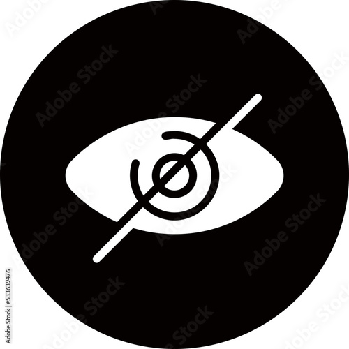 Blindness glyph icon