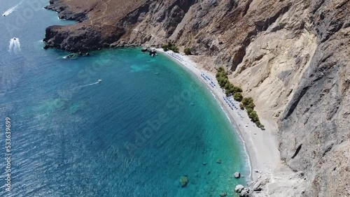 Plage de Glyka Nera, Sweet water beach, Loutro, Chora Sfakion, Sfakia, Crète, Grèce, Europe photo