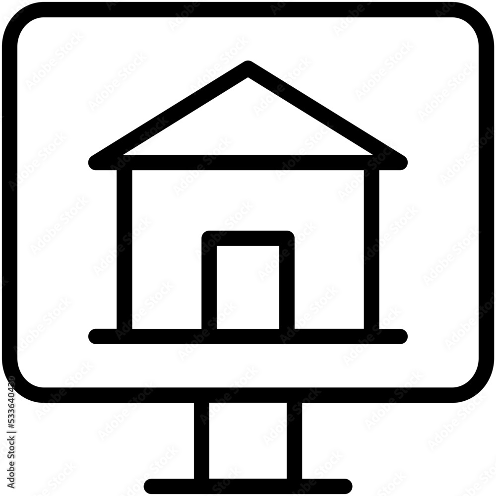 Online Property Vector Icon Online Property Vector Icon