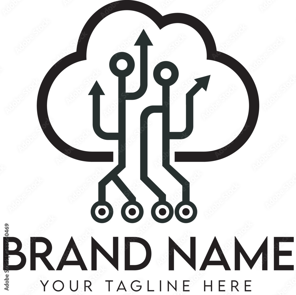 Cloud technology logo design Cloud technology logo design