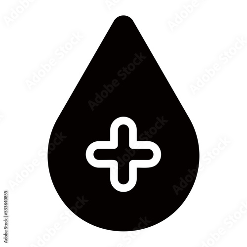 blood drop glyph icon