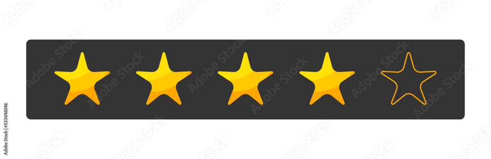 Four stars rating button Four stars rating button