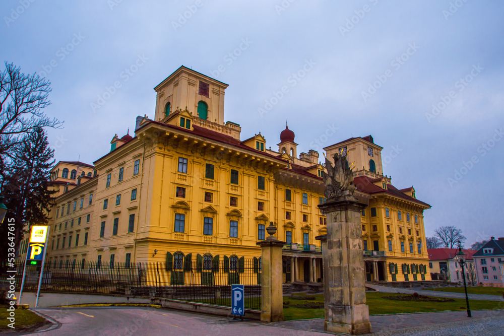 Esterhazy castle in Eisenstadt, Austria, Europe, is the landmark of the capital city of Burgenland, Esterhazy royal palace 