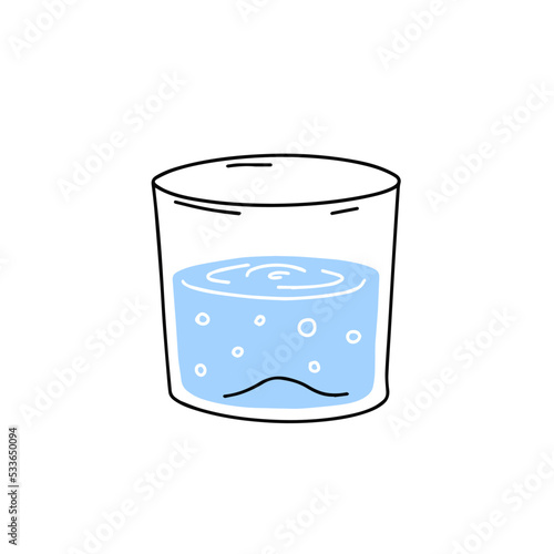 Glass of water. Refreshing drink.