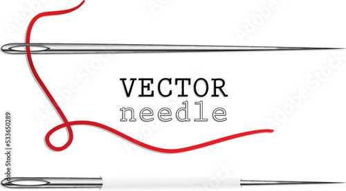 needle with thread / vector illustration