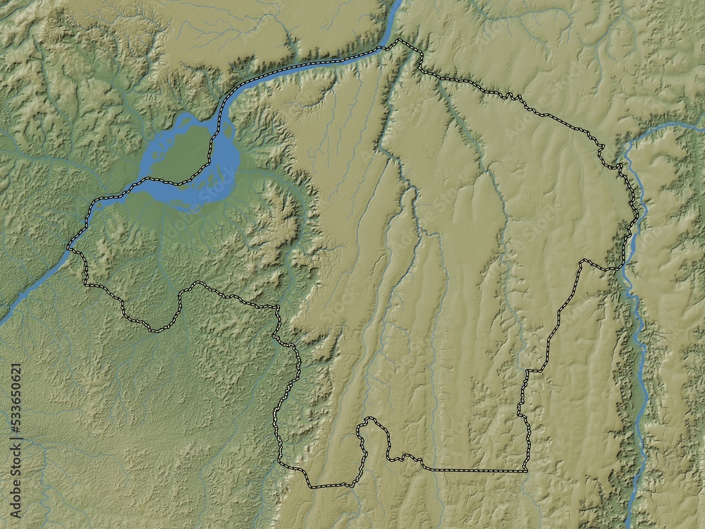 Fototapeta premium Kinshasa, Democratic Republic of the Congo. Physical. No legend