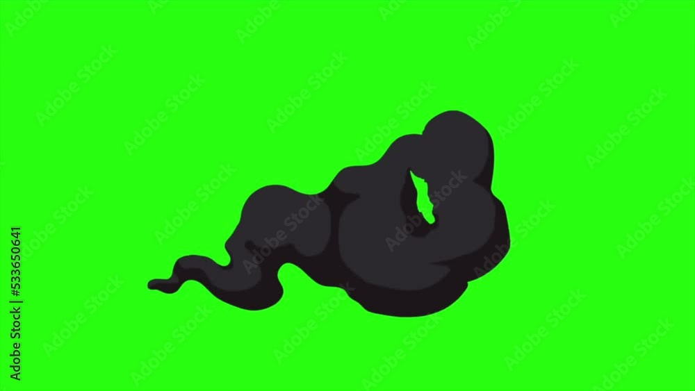 Animation smoke with motion blur on green screen background Animation smoke with motion blur on green screen background