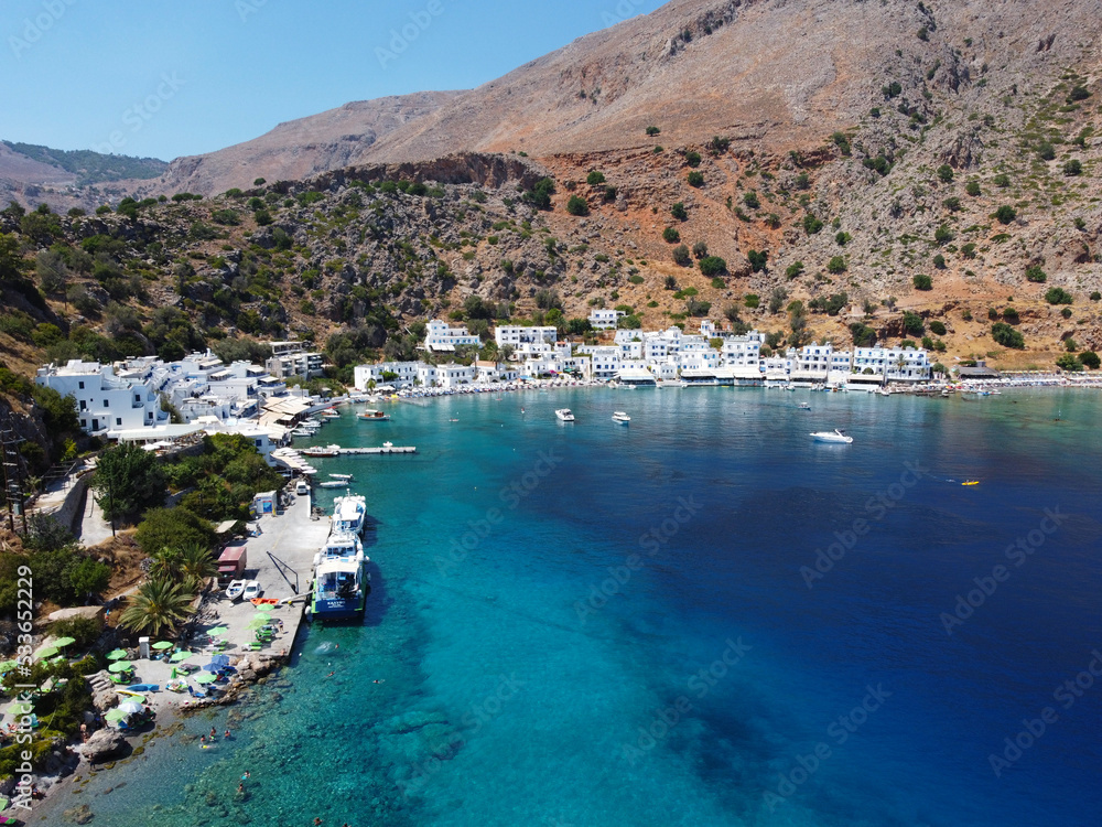 Loutro, village et plage du sud de la Crète, Grèce, Europe