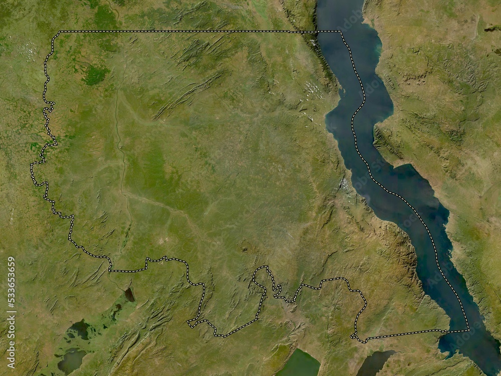 Tanganyika, Democratic Republic of the Congo. Low-res satellite. No legend