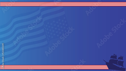 Happy columbus day national usa holiday vector illustration design. Suitable to use on Columbus day national usa holiday event