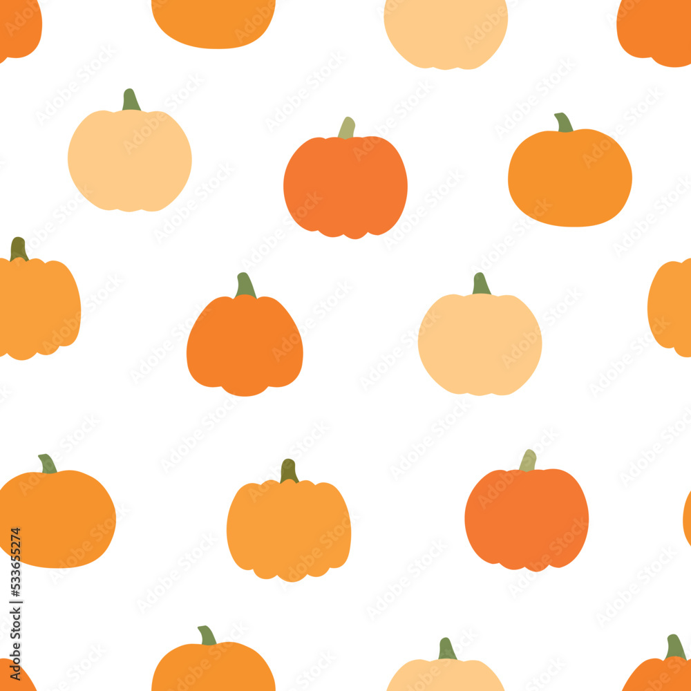 Seamless pattern pumpkin vector illustration Seamless pattern pumpkin vector illustration
