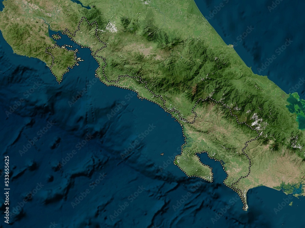 Puntarenas, Costa Rica. High-res satellite. No legend Puntarenas, Costa Rica. High-res satellite. No legend