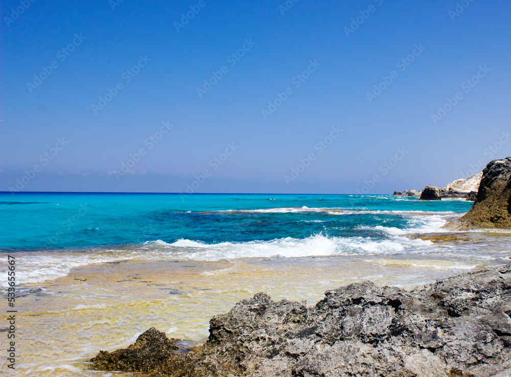 Cleopatra Beach Lagoon and Rocks, Marsa Matruh - Mediterranean Sea coast, Egypt