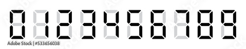 Digital number set icon, vector illustration.