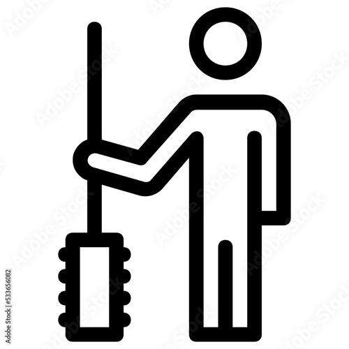Janitor Vector Icon 