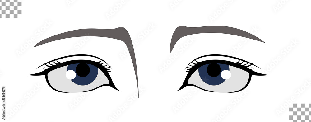 Eye illustration transparent background solid color old school Eye illustration transparent background solid color old school