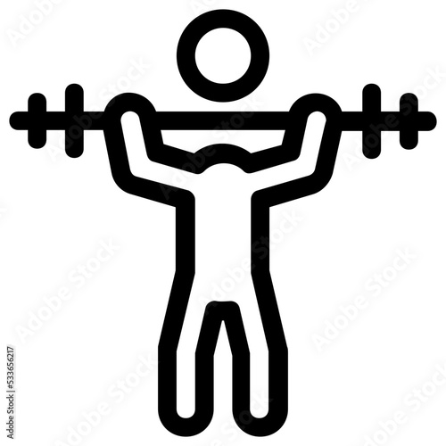 Weightlifting Vector Icon 