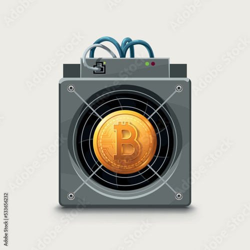 asic computer for mining btc on white