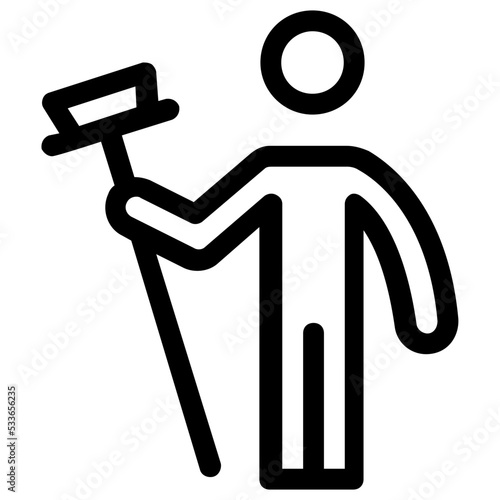 Janitor Vector Icon 