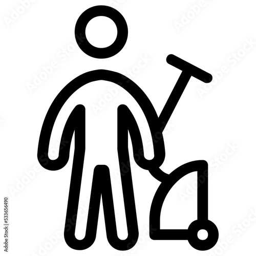 Housekeeper Vector Icon 