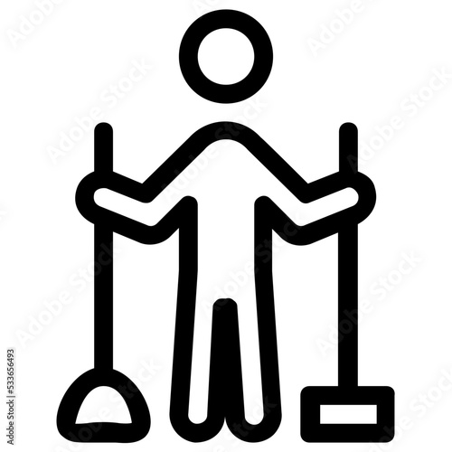 Janitor Vector Icon 