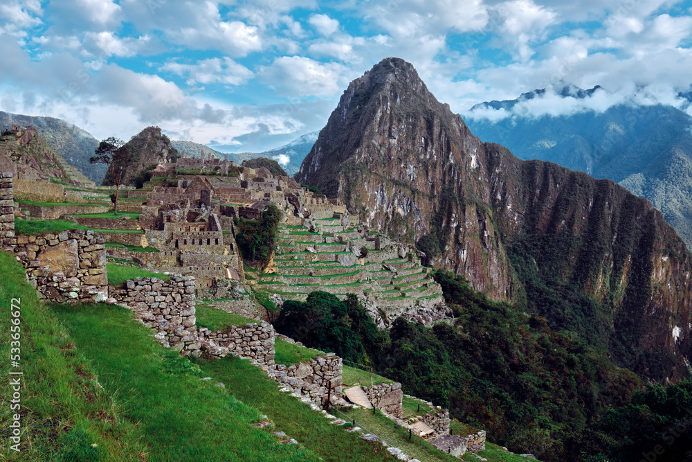 Machu Picchu in the Andes. Landscape in Peru.