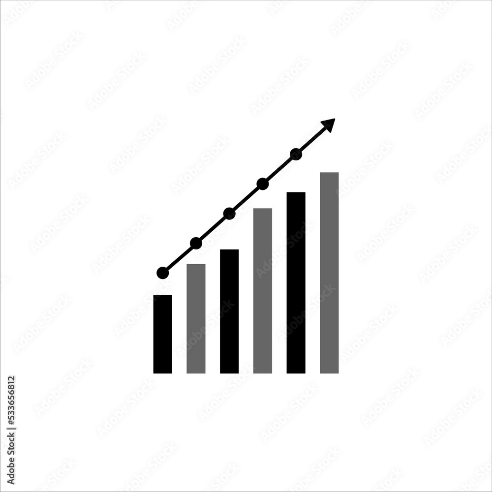 profit growth chart icon vector illustration profit growth chart icon vector illustration