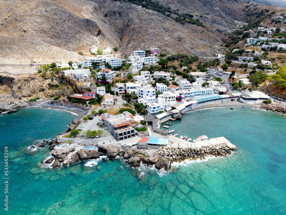 Chora Sfakion, Sfakia, Crète, Grèce, Europe.