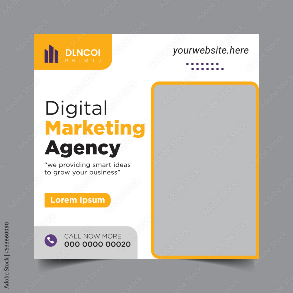 Digital marketing social media post template. Digital marketing social media post template.